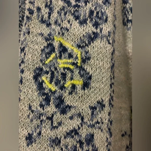 Anthropologie Blue and Green Patterned cardigan - Picture 5 of 7